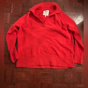 Red V-Neck Sweater